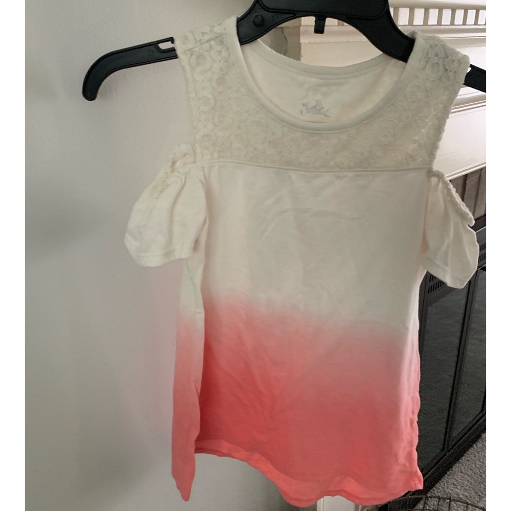 Justice open shoulder top
